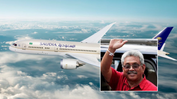 Gotabaya departs on a special Saudi Airlines flight for Singapore – Maldives Media.